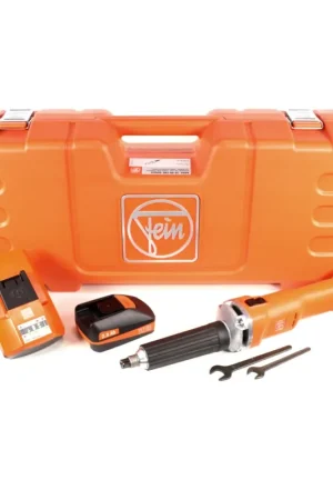 FEIN AGSZ 18-90 LBLC Meuleuse droite Brushless sans fil Li-Ion en Coffret de transport + 1x Batterie 2,5 Ah + 1x Chargeur universel rapide Haute Qualité