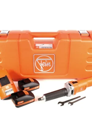 FEIN AGSZ 18-90 LBLC Meuleuse droite Brushless sans fil Li-Ion en Coffret de transport + 2x Batteries 2,5 Ah + 1x Chargeur universel rapide Bon Plan