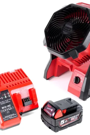 Ventilateur sur batterie Milwaukee M18 AF 501C 18V + 1x batterie 5,0Ah + chargeur Authentique