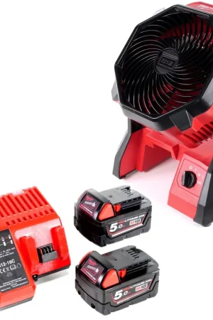 Ventilateur sur batterie Milwaukee M18 AF 502C 18V + 2x batteries 5,0Ah + chargeur Populaire