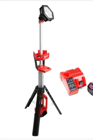 Populaire Milwaukee M18 SAL 501C 18V lampe de chantier sans fil + 1x batterie 5,0 Ah + chargeur