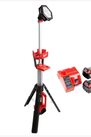Réduction Milwaukee M18 SAL 502C 18V spot sans fil + 2x 5,0Ah batterie + chargeur