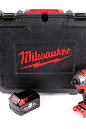 Milwaukee M18 FQID 401 18 V 1/4' Brushless Li-Ion Visseuse à percussion sans fil SURGE dans coffret à outils + 1x Batterie M18 B4 4,0 Ah - sans chargeur Soldes