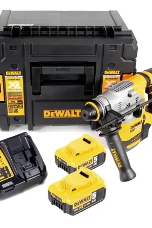 DeWalt DCH 283 P2 18 V Li-Ion Perforateur burineur sans fil 26 mm Brushless + Coffret de transport TSTAK VI + 2 x Batteries 5,0 Ah + Chargeur Expédition Rapide