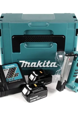 Réduction Makita DPT 351 RTJ 18 V Li-Ion Cloueur sans fil + Coffret de transport + 2x Batteries 5,0 Ah + Chargeur