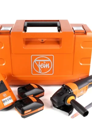 FEIN CCG 18-125 BLPD C Meuleuse d’angle sans fil 125 mm avec Coffret + 2x Batteries 2,5 Ah + Chargeur rapide universel Solde
