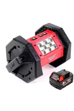 Milwaukee M18 AL-401 Projecteur de chantier LED sans fil 1100 lumens + 1x Batterie 5,0Ah Remise