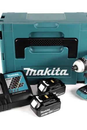 Commander Maintenant Makita DTP 141 RMJ Perceuse visseuse 4 fonctions sans fil, 18V, 150Nm + 2x Batteries 4,0Ah + Chargeur + Coffret