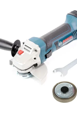 Bosch GWS 18-125 V-LI 125 mm Professional Meuleuse d'angle + 1 x Ecrou à serrage SDS clic M14 - sans batterie ni chargeur Usine Directe