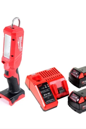 Offre Du Jour Milwaukee M18 IL-402C Lampe Inspection LED sans fil, 300 Lumens solo + 2x Baterries 4,0 Ah + 1x Chargeur universel