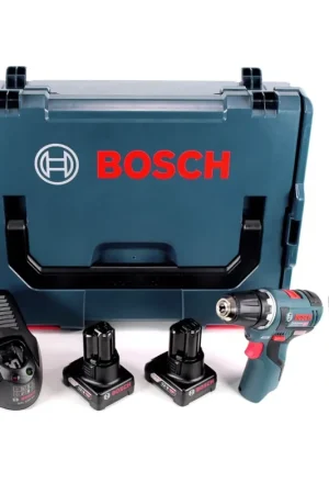 Vente Flash Bosch GSR 12V-20 Professional Perceuse-visseuse sans fil dans coffret L-Boxx + 2x Batteries GBA 12 V 6,0 Ah + 1x Chargeur GAL 1230 + 1x Foret à bois