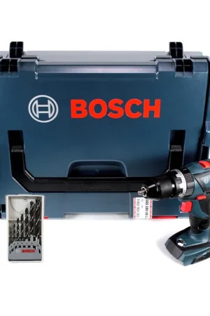 Bosch GSR 18 V-60 C Professional Brushless Li-Ion Perceuse-visseuse sans fil avec boîtier L-Boxx + 1x Set de mèches hélicoïdales - sans Batterie ni Chargeur Commander Vite