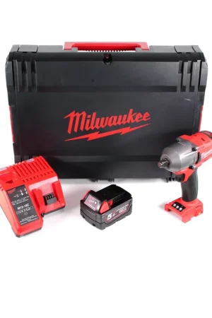 Prix Promo Milwaukee M18 FMTIWF12-501CX Visseuse à percussion sans fil 18V, 610Nm, sans balai + 1x Batterie 5,0Ah + Chargeur + Coffret HD