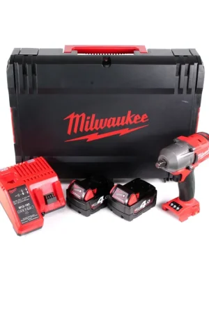 Jusqu'à Épuisement Des Stocks Milwaukee M18 FMTIWF12-402CX Visseuse à percussion sans fil 18V, 610Nm, sans balai + 2x Batteries 4,0Ah + Chargeur + HD Box