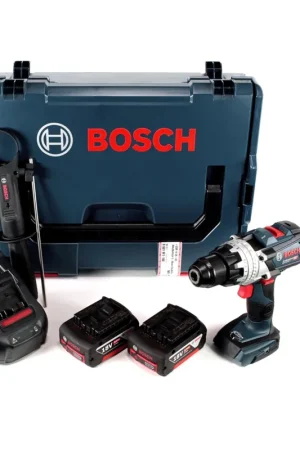 Offre Du Jour Bosch GSR 18V-85 C Perceuse-visseuse sans fil 18V 110Nm Brushless + Ensembre de Forets bois + 2x Batteries 5,0Ah + Chargeur + Coffret de transport L-Boxx