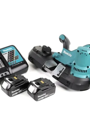 Achetez Aujourd'hui Makita DPB 181 RT 18 V Li-Ion Scie à ruban sans fil en Carton + 2x Batteries 5,0 Ah + Chargeur