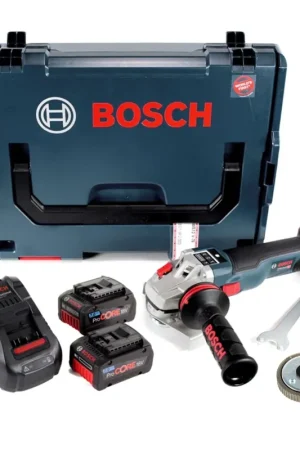 Solde Bosch GWS 18 V-125 SC Professional Meuleuse angulaire sans fil 125 mm brushless avec Coffret L-Boxx + 2x Batteries GBA 7,0 Ah ProCORE + Chargeur GAL 1880 + Écrous de serrage SDS clic M14