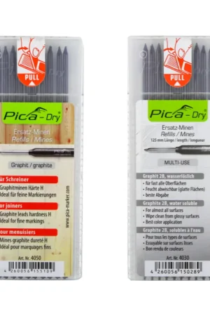 Pica DRY Mines de rechange Multi-Use solubles à l'eau 10 pcs + Mines de rechange graphite dureté spéciale H 10 pcs Vente Flash