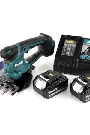 Paiement Sécurisé Makita DUM 604 18V Li-ion Cisailles à herbe + 2x Batteries BL1860 6.0 Ah + Chargeur DC 18 RC