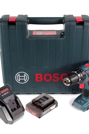 Prix Cassé Bosch GSB 18-2-Li Plus Perceuse-visseuse à percussion sans-fil Professional 18V + Coffret + 1x Batterie GBA 2,0 Ah + Chargeur Bosch AL 1820 CV