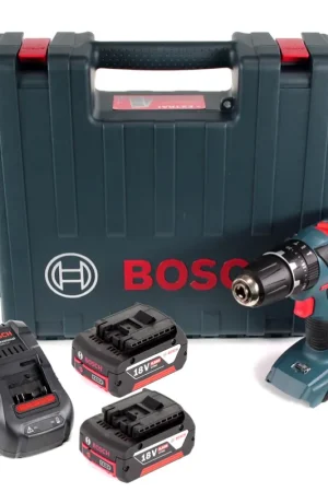 Achetez Aujourd'hui Bosch GSB 18-2-Li Plus Professional 18 V Perceuse-visseuse à percussion sans-fil avec Coffret + 2x Batteries GBA 6,0 Ah + Chargeur rapide GAL 1880 CV