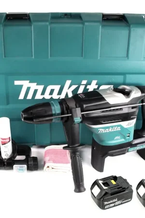 Produit De Marque Makita DHR 400 T2U 2 x 18 V / 36 V Li-Ion Perforateur burineur sans fil avec SDS-Max + Coffret + 2x Batteries 5,0 Ah - sans Chargeur