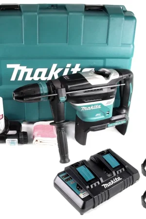 Dernière Chance Makita DHR 400 PG2U 2 x 18 V / 36 V Li-Ion Perforateur SDS-Max en coffret + 2x Batteries6,0 Ah + Chargeur double