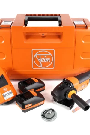 FEIN CCG 18-125 BLPD C Meuleuse d'angle compacte sans fil 125 mm + Coffret de transport + 2 x Batteries 2,5 Ah + Chargeur Universel + Ecrou rapide M14 Fixtec Soldes