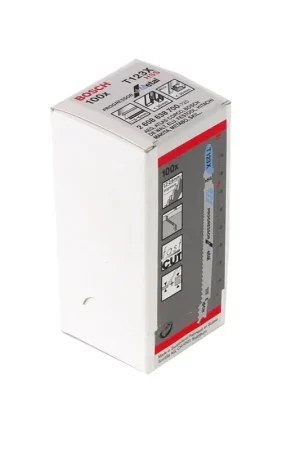 Authentique Bosch T 123 X Progressor for Metal Lames de Scie sauteuse pour métal - 100 pcs. - Denture fraisée, pour scies sauteuses avec systèmes de fixation en T