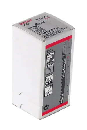 Bosch T 144 D Lames de Scie sauteuse pour le bois - 100 pcs. - Denture latérale, pour scies sauteuses avec système de fixation en T Commander Maintenant