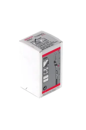 Bosch T 119 BO Lames de Scie sauteuse Basic for Wood pour découpes dans le bois jusqu'à 15 mm d'épaisseur - 100 pcs. - denture fraisée, pour scies sauteuses avec systèmes de fixation en T. Retour Gratuit