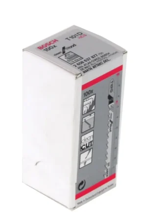 Acheter Direct Bosch T 101 D Lames de scie sauteuse Clean for Wood pour Bois - 100 pièces, Denture progressive, pour scies sauteuses avec systèmes de fixation en T.