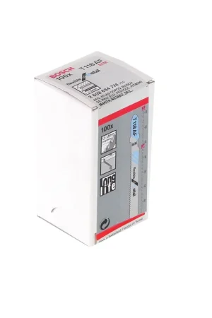 Bosch T 118 AF Lames de Scie sauteuse Flexible for Metal pour métal - 100 pcs. - Denture ondulée progressive et fraisée pour scies sauteuses avec systèmes de fixation en T Haute Qualité