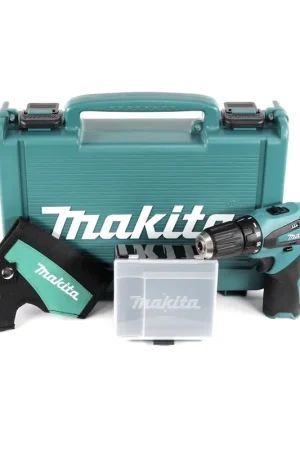 Makita DF 330 10,8 V Perceuse visseuse sans fil avec Coffret de transport + Étui + Boîte en plastique pour embouts HSS et autres accessoires - sans Batterie ni Chargeur Satisfait Ou Remboursé