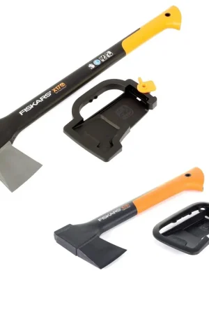 Jeu de haches Fiskars avec hache à fendre X17 M 60 cm (122460) et hache à fendre X7 XS 35,5 cm (121423) Certifié