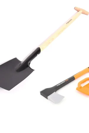 Ensemble de jardin Fiskars avec hache à fendre X 11 S 45 cm (122443) et bêche femme 880 g (394 D) Nouvel Arrivage