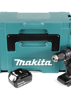 Acheter En Ligne Makita DHP 483 F1J B Perceuse visseuse à percussion sans fil 18 V noir Brushless en Coffret MAKPAC + 1x Batterie 3,0 Ah - sans Chargeur