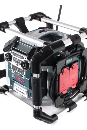Authentique Bosch GML 50 Chargeur radio, Radio de chantier 18V 50W IP54 ( 0601429600 ) - sans Batterie, sans Chargeur