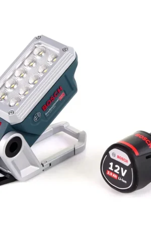 Bosch GLI 12V-330 DeciLED Lampe sans fil Professional + 1x Batterie 2,5 Ah - sans Chargeur Meilleur Prix