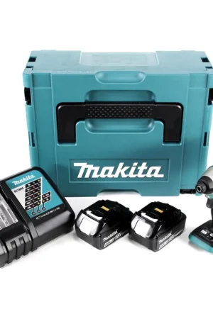 Haute Qualité Makita DTD 155 RMJ Visseuse à percussion sans fil 18 V Brushless + Coffret de transport MAKPAC + 2x Batteries BL1840 4,0 Ah + Chargeur DC 18 RC
