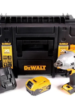 DeWalt DCF 897 P1 18 V Brushless Li-Ion Clé à chocs sans fil + Coffret de transport T-STAK Box II (3/4") + 1 x Batterie 5,0 Ah + Chargeur Prix Réduit