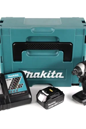 Makita DTD 152 RM1J B 18 V Li-Ion Visseuse à percussion sans fil Edition spéciale de couleur Noir + Coffret de transport Makpac + 1x Batterie BL 1840 4,0 Ah + Chargeur DC 18 RC Prix Promo