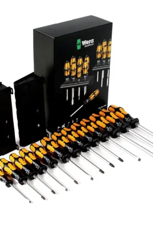 Wera Kraftform Big Pack 900 Set de tournevis : Tournevis-burin + 2x Racks de rangement (05133285001) Super Prix