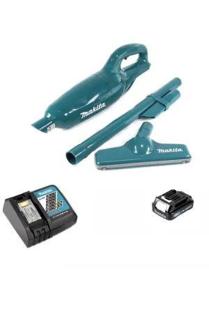 Makita CL 106 RFDF1 Aspirateur sans fil 10,8V + 1x Batterie 2,0Ah + Chargeur + Buses d'aspiration Certifié