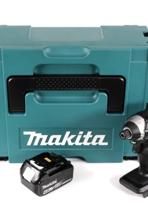 Solde Makita DTD 152 RM1 B 18 V Li-Ion Visseuse à percussion sans fil Edition spéciale de couleur Noir + Coffret de transport Makpac + 1x Batterie BL 1840 4,0 Ah - sans Chargeur