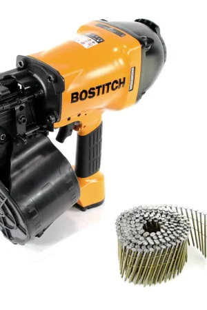 Bon Plan Bostitch N89C-1P-E Cloueur pneumatique à rouleau 90mm Max + 6000 Pcs. Bostitch Pointes annelée 2,80 x 80mm