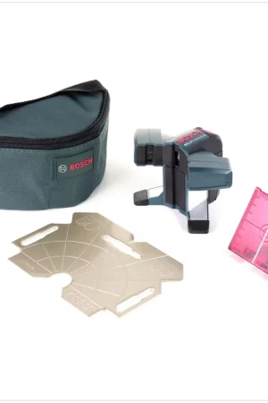 Retour Gratuit Bosch GTL 3 Professional Laser Carreleur ( 0601015200 ) + Housse de Protection + Disque d'alignement + Platine de mesure Laser + 4x Piles