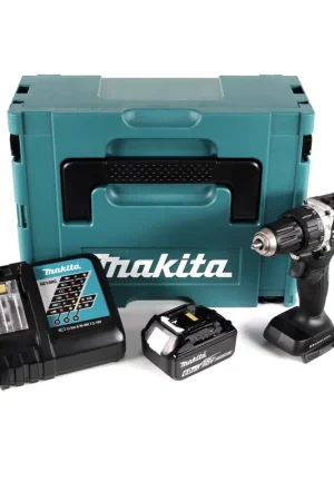 Must-Have Makita DDF 484 RG1JB perceuse-visseuse sans fil 18 V Li-Ion édition spéciale noir en MAKPAC + 1x batterie BL 1860 6,0 Ah + chargeur rapide