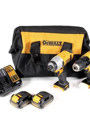 Expédition Rapide DeWalt DCK 211 C2 10.8 V Kit Perceuse-visseuse sans fil DCD 710 + Visseuse à chocs sans fil DCF 815 + 2 x Batteries 1,3 Ah + Chargeur