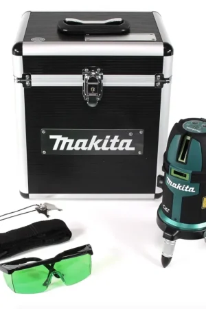 Makita SK 312 GDZ Laser vert haute luminosité ( 3 verticales / 1 horizontale 10 m ) pour une visibilité accrue sans fil 10,8 V + Coffret de transport verrouillable - sans Batterie, sans Chargeur Commander Vite